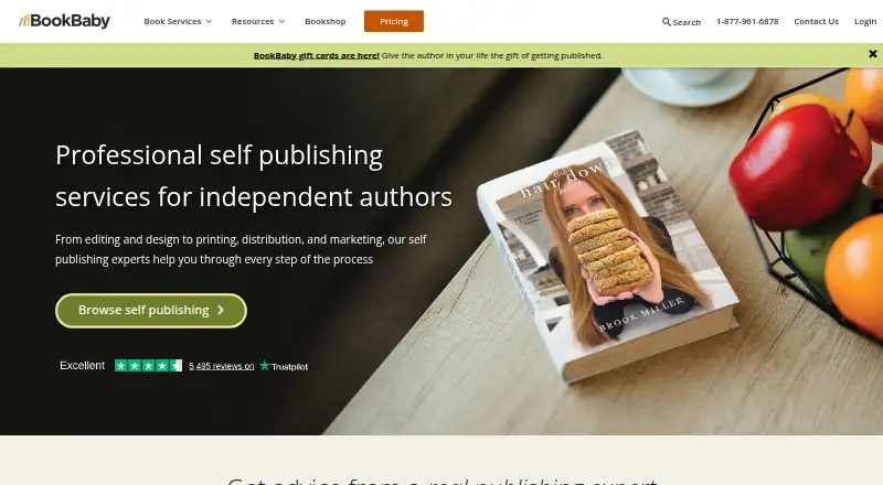 BookBaby's website