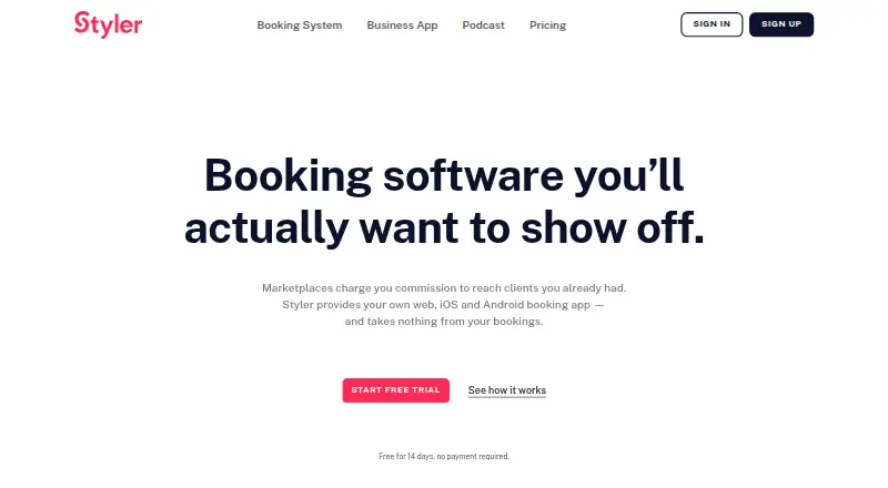 The Styler homepage