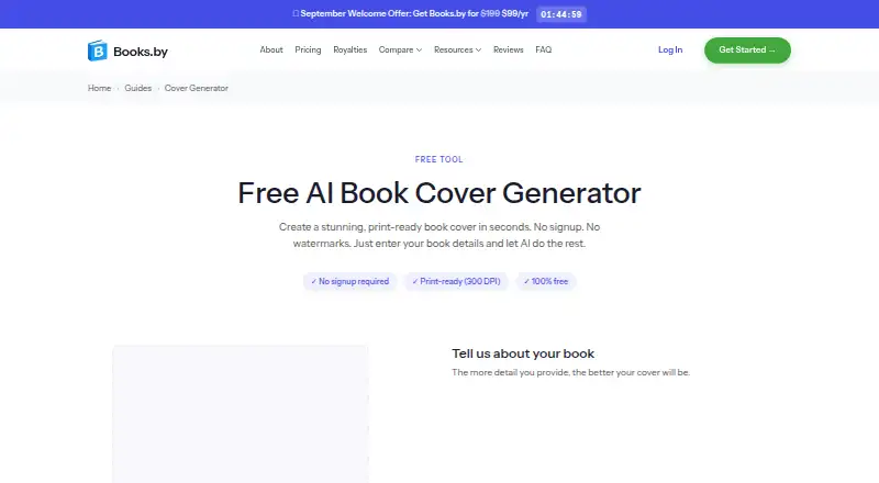 Books.by Cover Generator's website