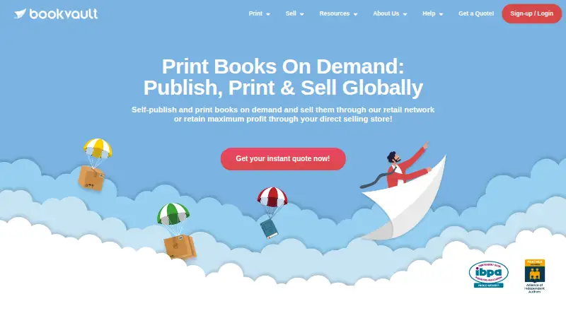 Bookvault's website