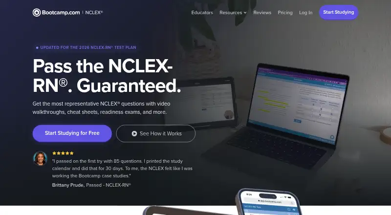 The NCLEX Bootcamp homepage