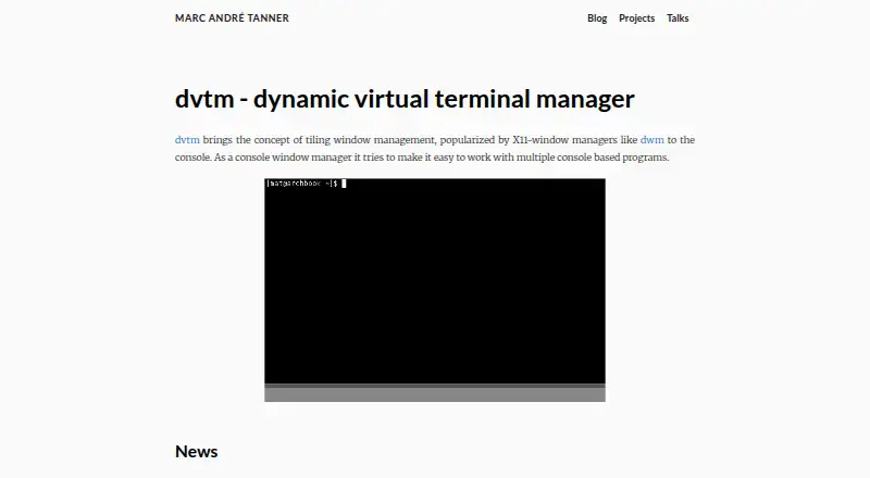 dvtm's website