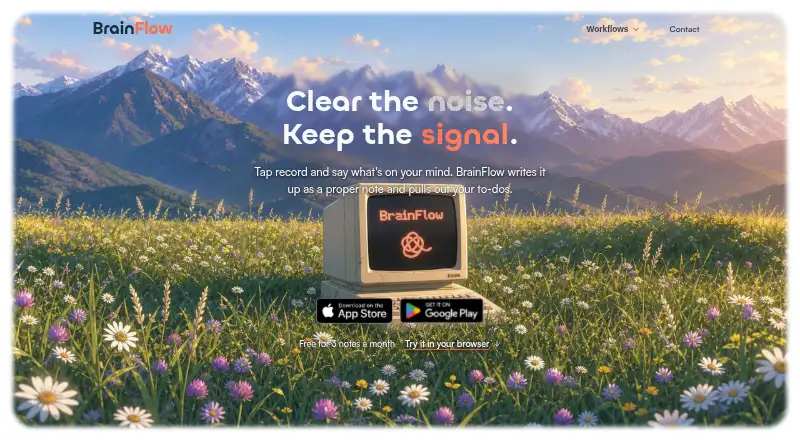 The BrainFlow homepage