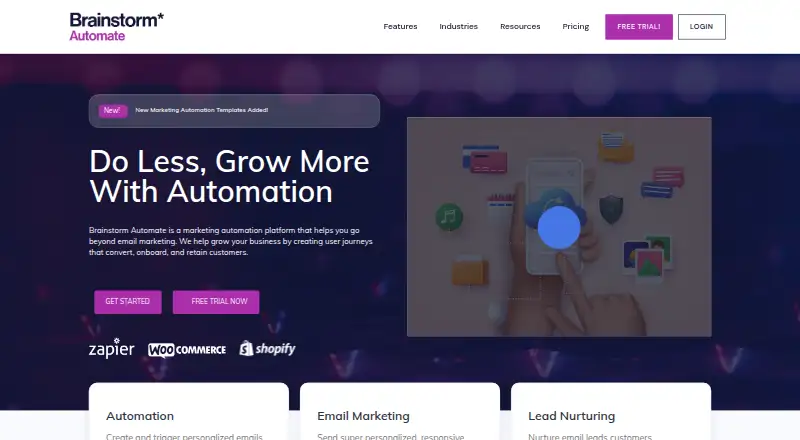 Brainstorm Automate's website