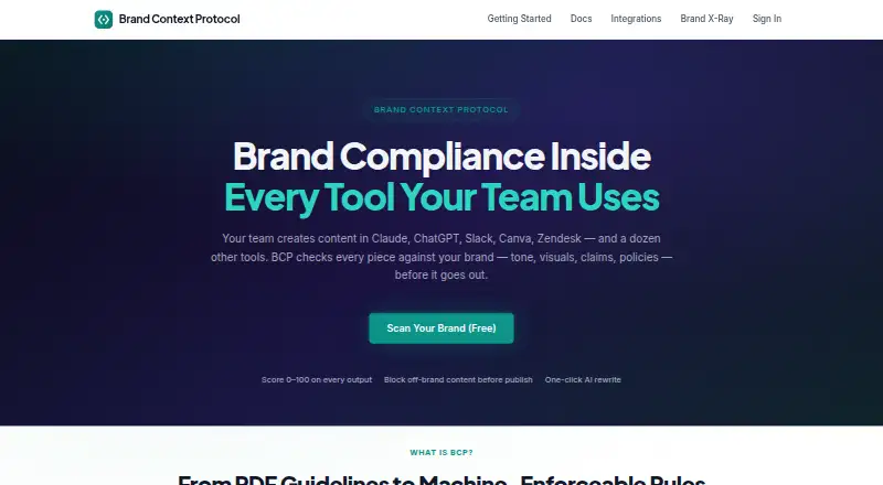 The Brand Context Protocol homepage