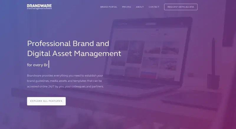 The Brandware Mediabank homepage