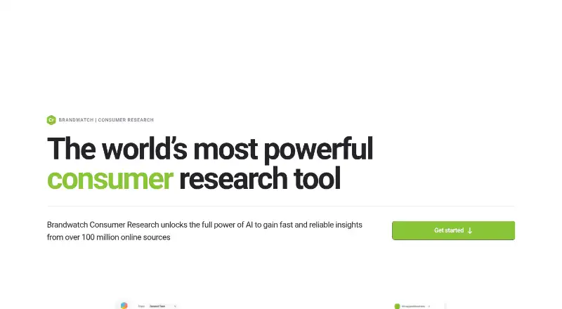 Brandwatch Consumer Research's website