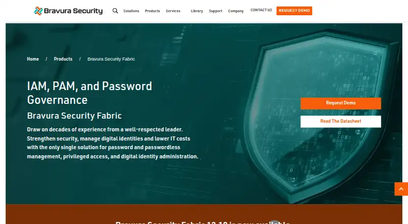 Bravura Security Fabric's website
