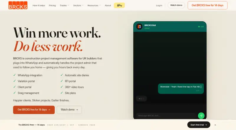 BRCKS's website