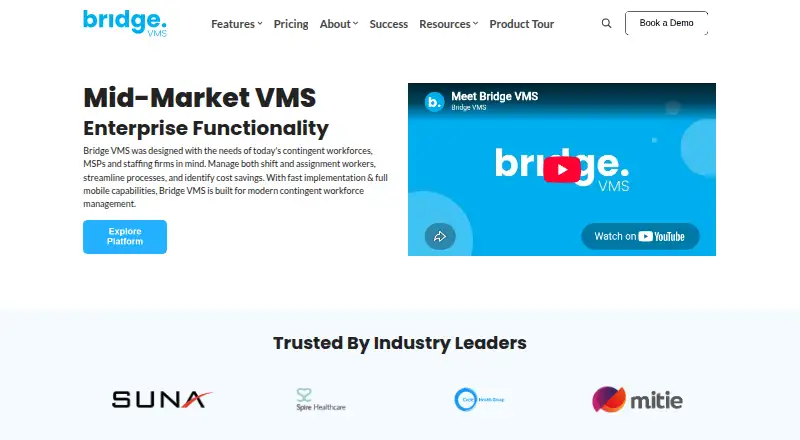 Bridge VMS's website