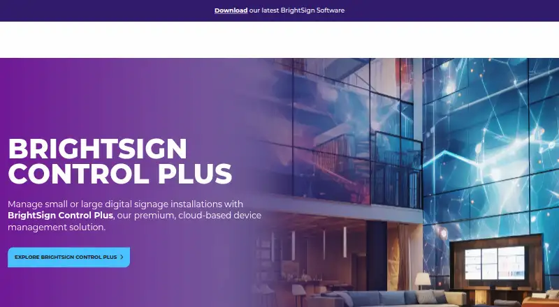 BrightSign BSN.cloud's website