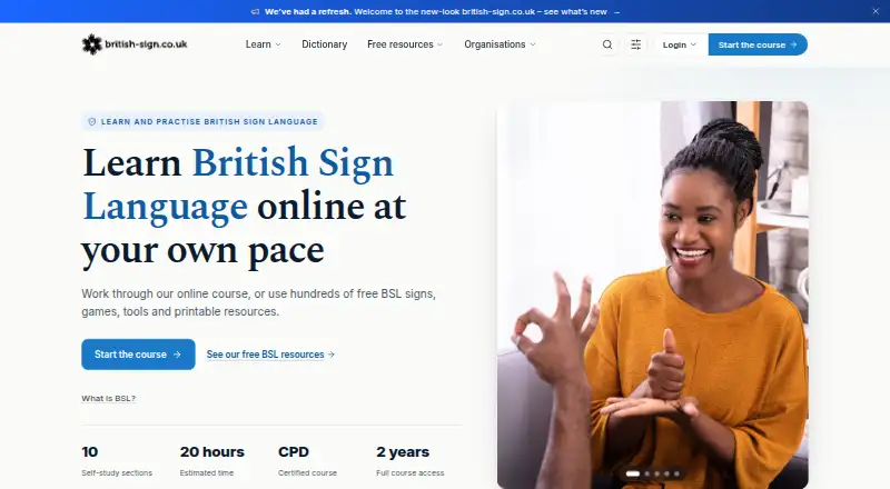 British Sign's website