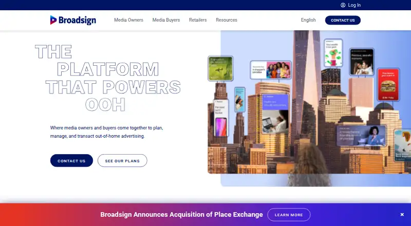 BroadSign's website