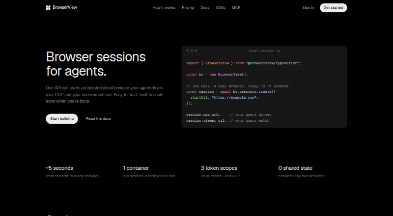 BrowserView's website