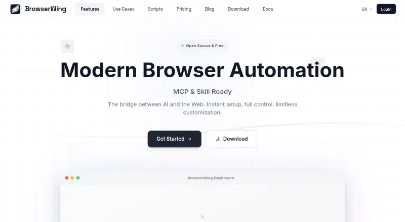 BrowserWing's website