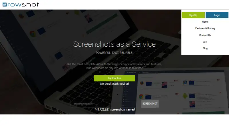 Browshot's website