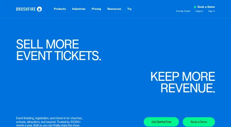 The Brushfire homepage