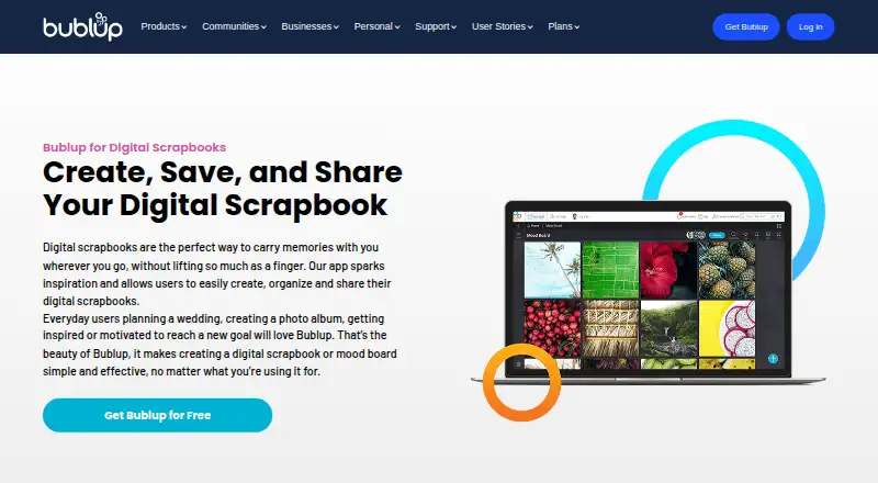 Bublup Scrapbook's website