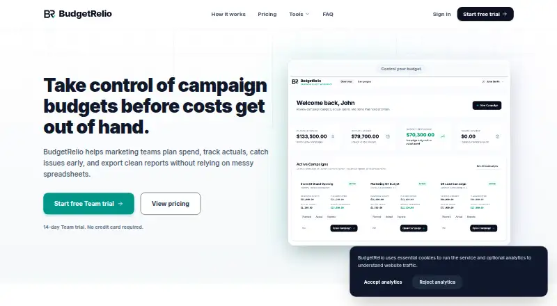 BudgetRelio's website