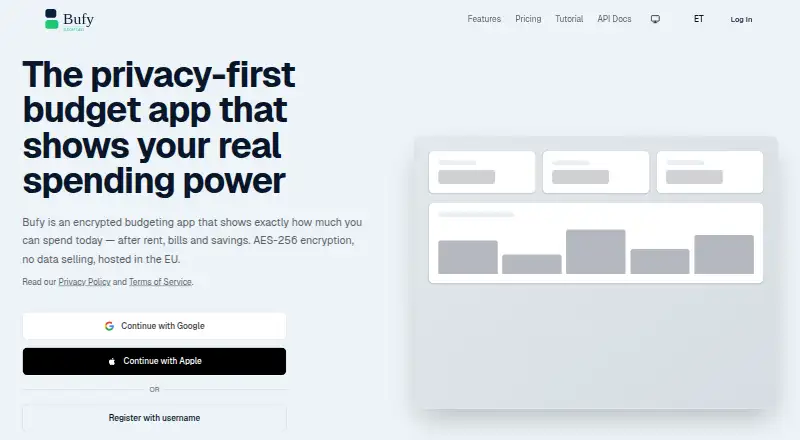 The Bufy homepage