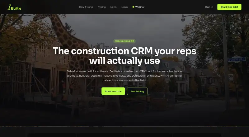 Builtie's website