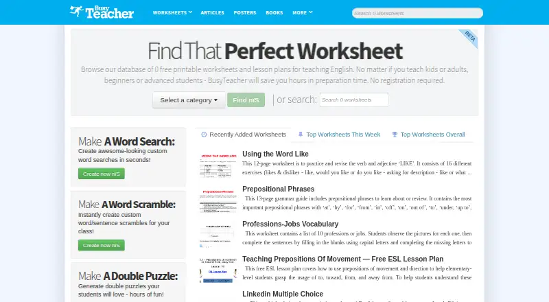 BusyTeacher's website