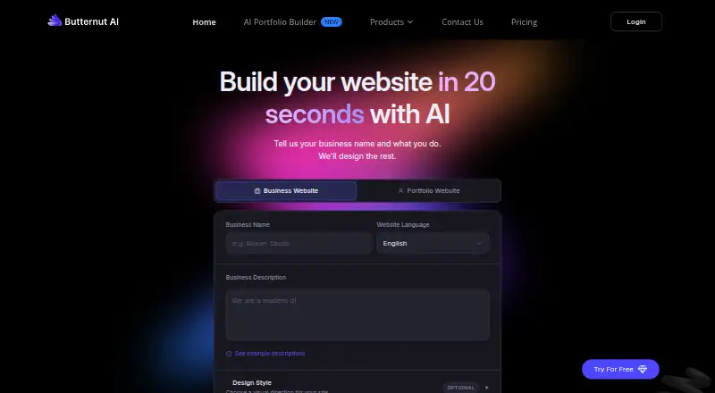 Butternut AI's website
