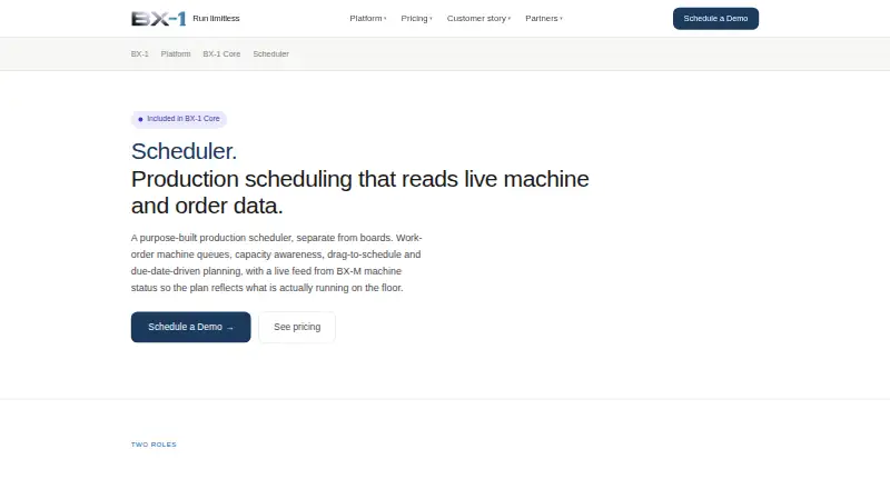 BX-1 Scheduler's website