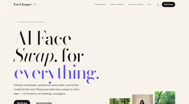 The Face Swap: AI Photo & Video homepage