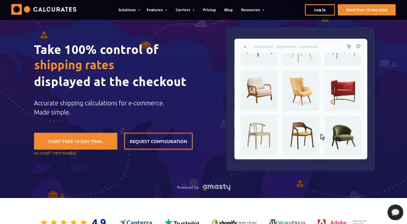 The Calcurates homepage