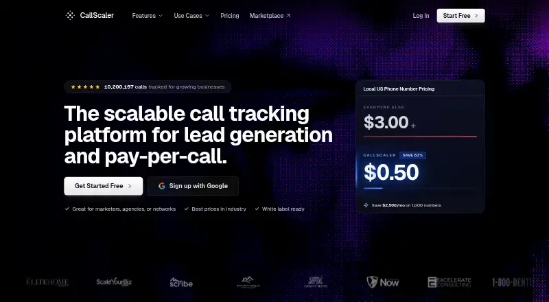 CallScaler's website