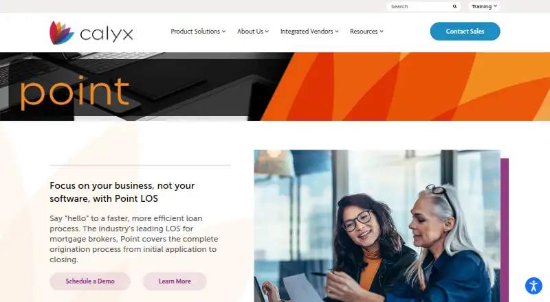 Calyx Point's website