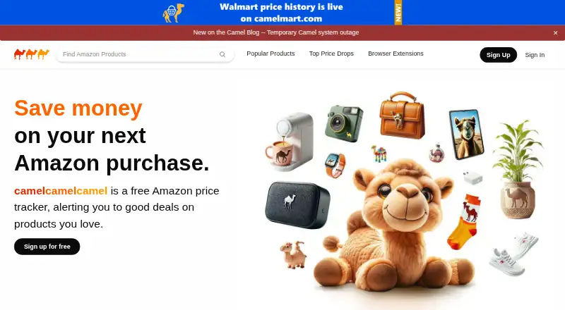 CamelCamelCamel's website