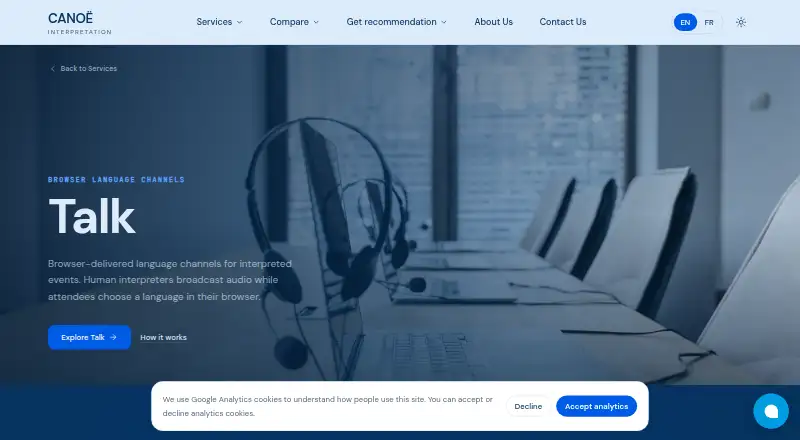 Canoë Talk's website