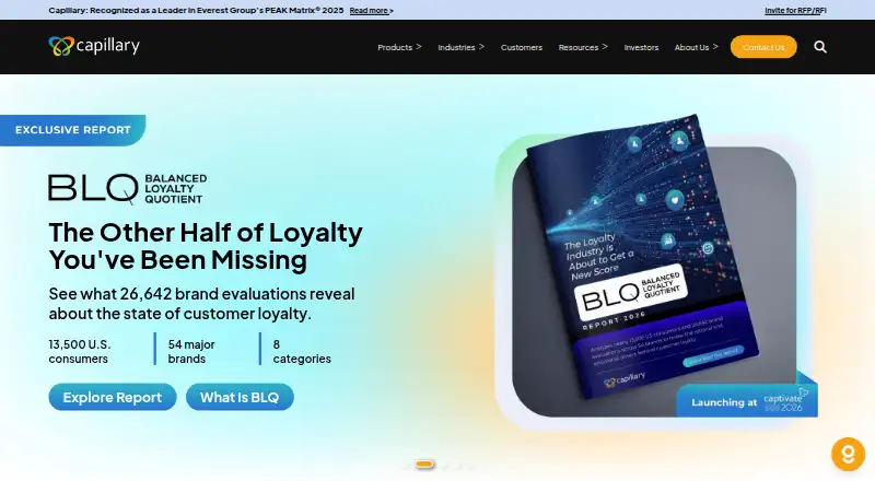 The Capillary Loyalty+ homepage