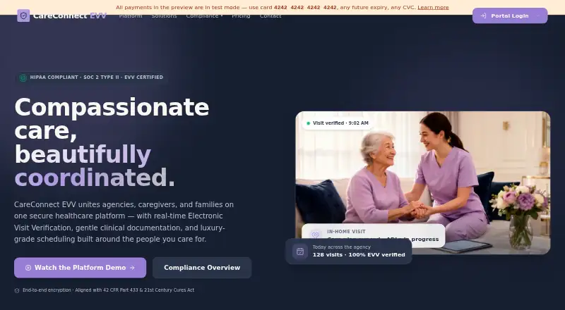 CareConnect EVV's website