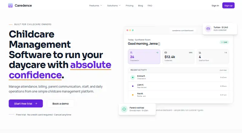 Caredence's website