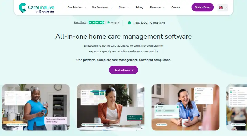 CareLineLive's website