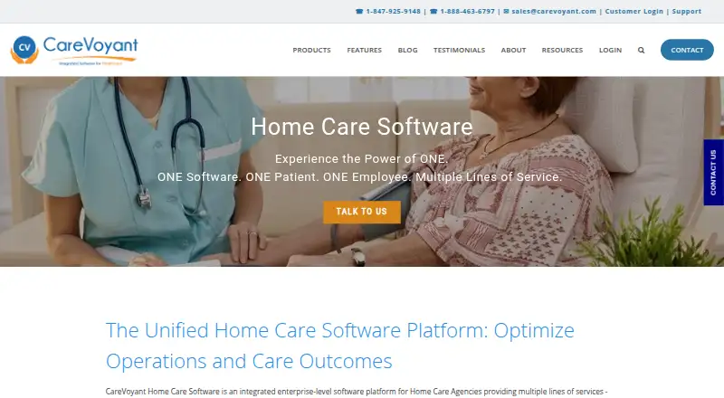 CareVoyant's website