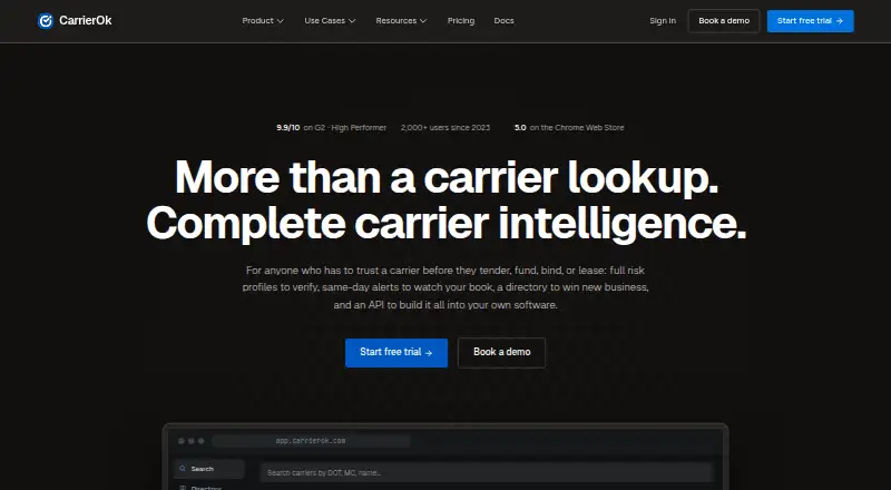CarrierOk's website