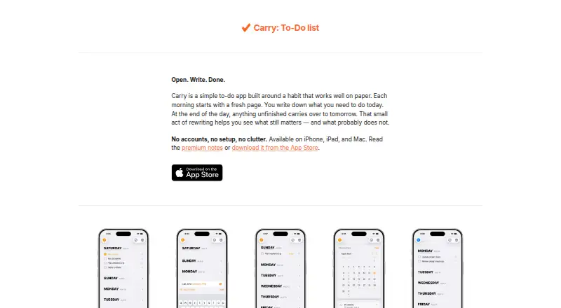 Carry's website