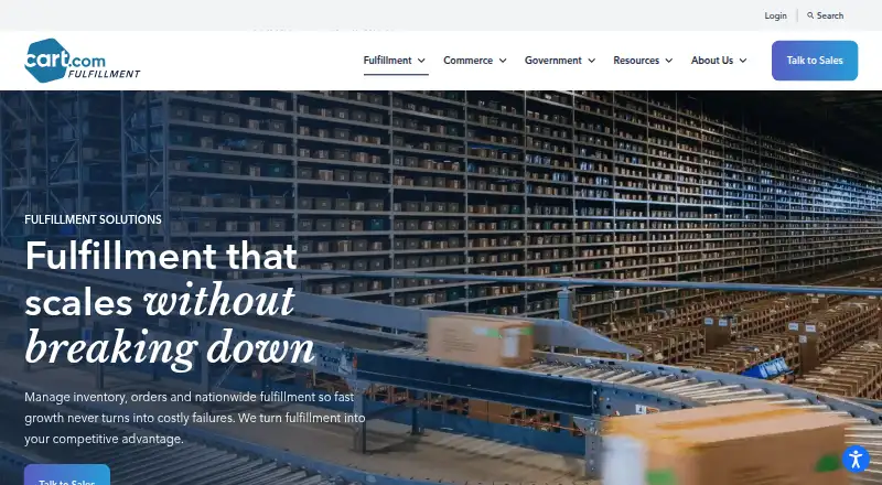The Cart.com Order Management homepage