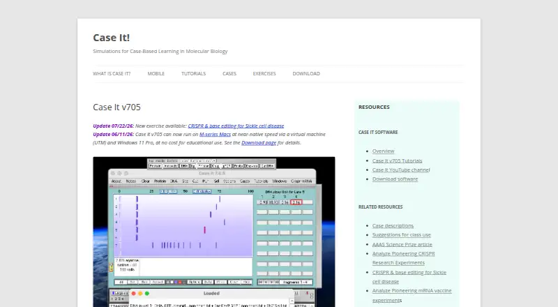 The Case It! homepage