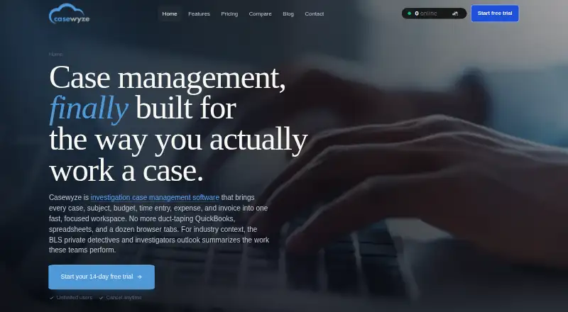 The Casewyze homepage