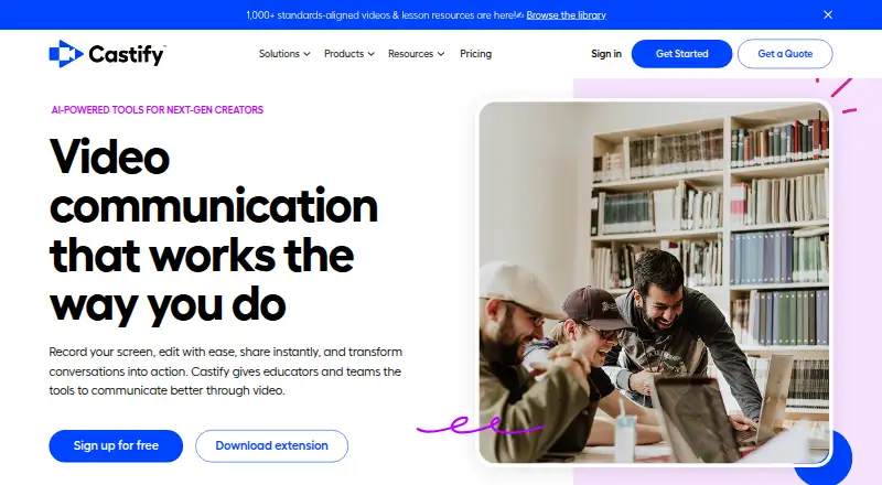 Castify's website