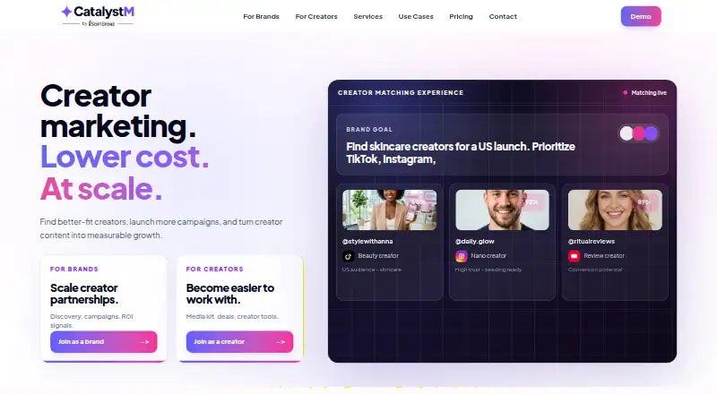 The CatalystM homepage