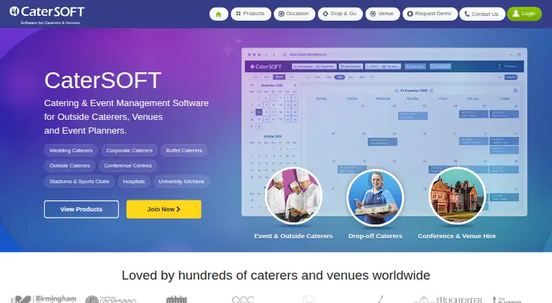 CaterSOFT's website
