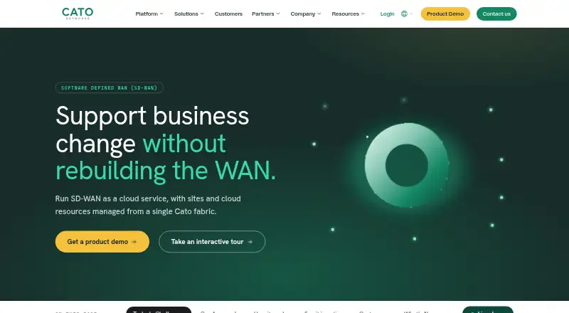 Cato SD-WAN's website