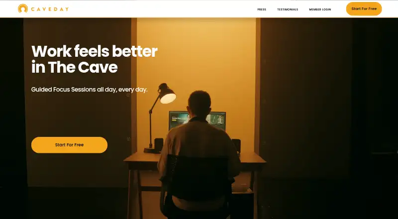 The Caveday homepage