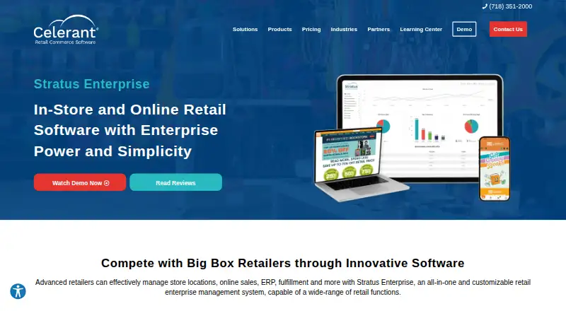 Celerant Stratus Enterprise's website